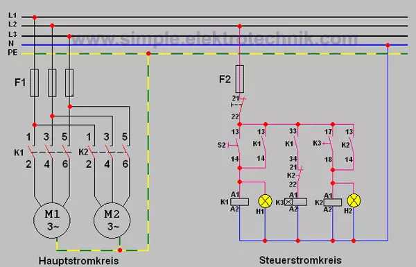 circuit diagram star-delta control circuit simple electrical engineering